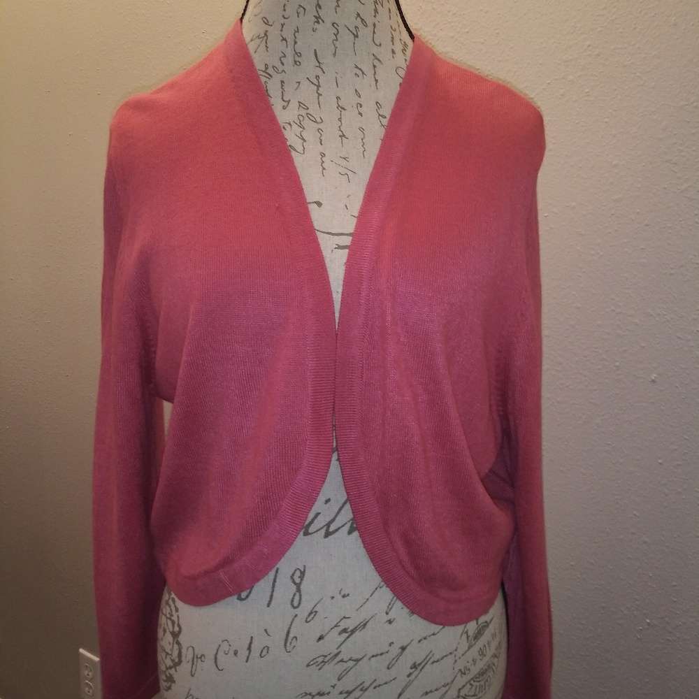 Simply Noelle Cropped Hot Pink Cardigan L/XL